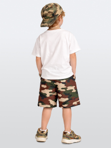 Erkek Çocuk Takım Kamp Baskılı İnteraktif T-Shirt Şort İkili Takım Yazlık 2-8 Yaş - 2