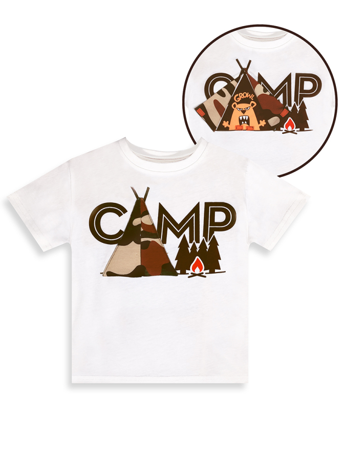 Erkek Çocuk Takım Kamp Baskılı İnteraktif T-Shirt Şort İkili Takım Yazlık 2-8 Yaş - 6