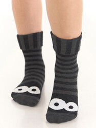 Canavar Gri Erkek Çocuk 2li Soket Çorap Takım - Thumbnail