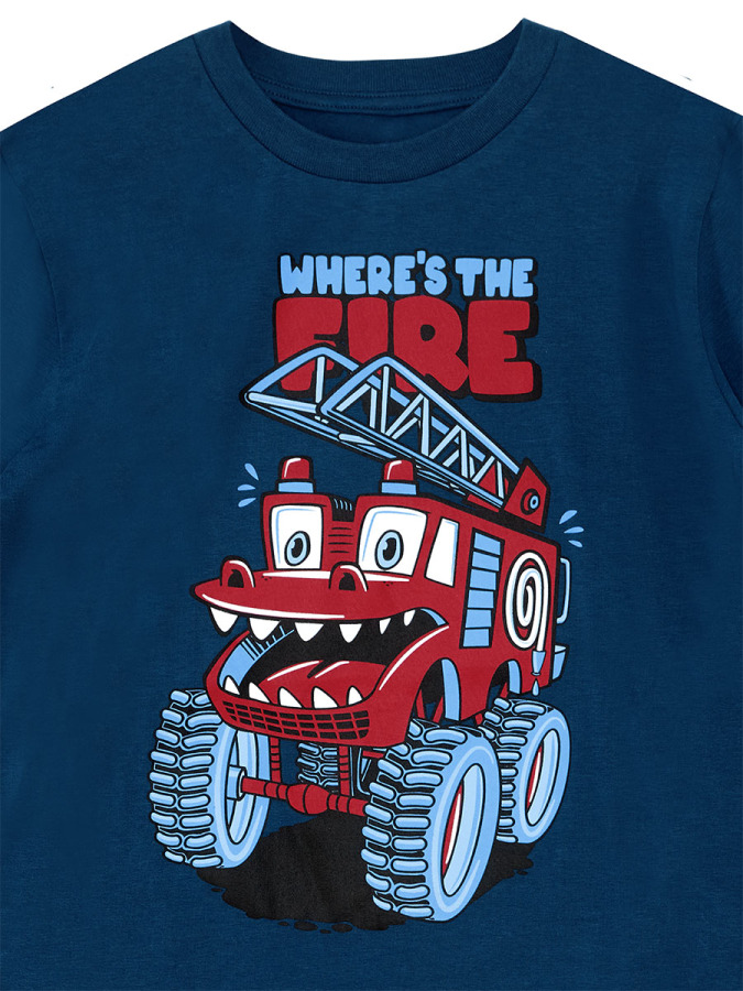 Canavar İtfaiye Erkek Çocuk T-shirt Eşofman Altı Takım - 10