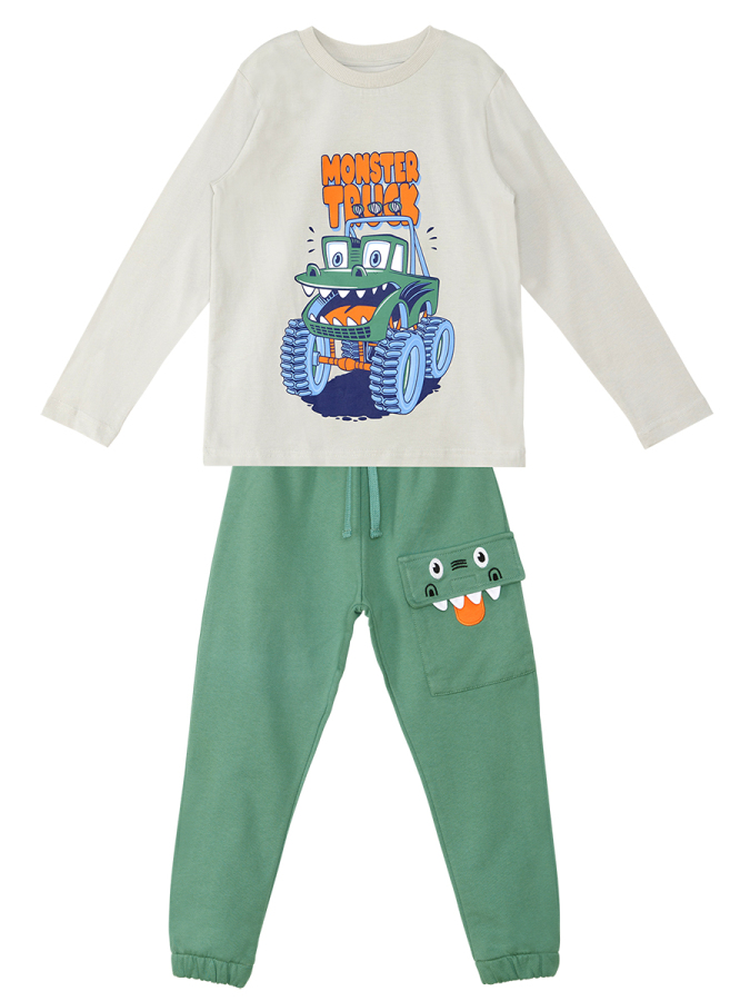 Monster Truck Boy T-shirt&Pants Set - 3