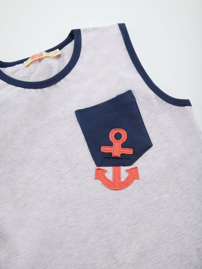 Çapalı Erkek Çocuk T-shirt Kapri Şort Takım - 4