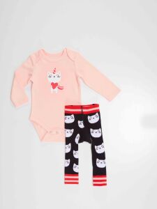 Cat Baby Girl Leggings+Bodysuit Set - 4