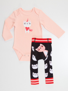 Cat Baby Girl Leggings+Bodysuit Set - 5