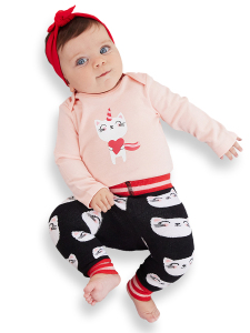 Cat Baby Girl Leggings+Bodysuit Set - 2