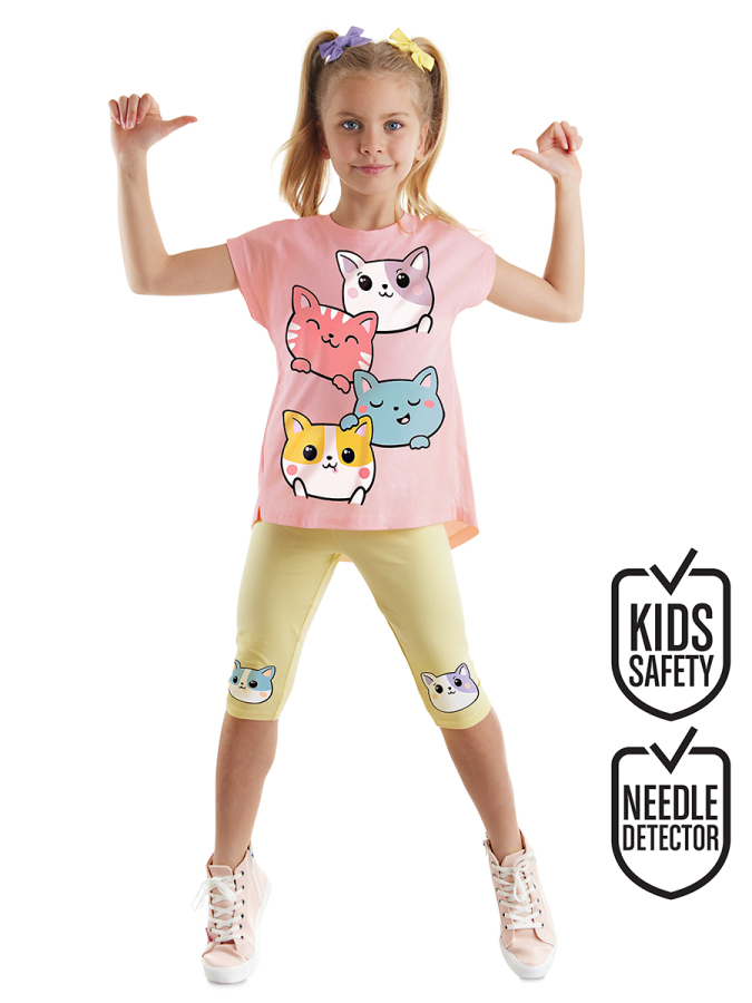 Cat Friends Girl T-shirt&Leggings Set - 1