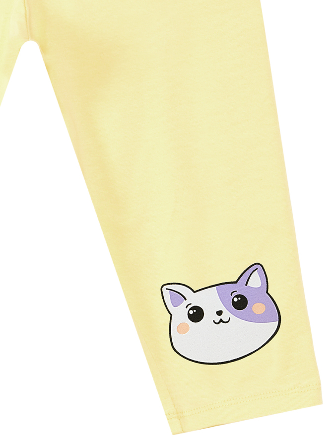 Cat Friends Girl T-shirt&Leggings Set - 2