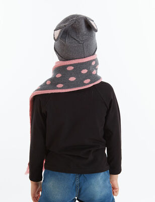 Cat Girl Knitted Hat&Scarf