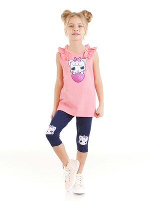 Cat Heart Girl T-shirt&Leggings Set