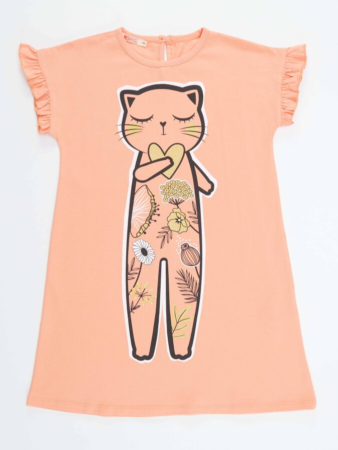 Cat in Flowers Girl Dress - 3