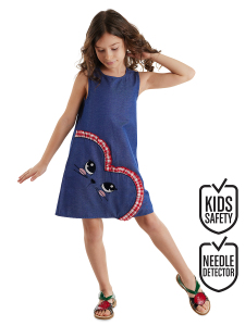 Cat Love Girl Dress - Denokids