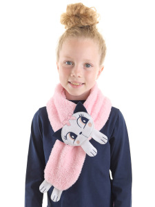 Cat Plush Pink Scarf - MSHB&G