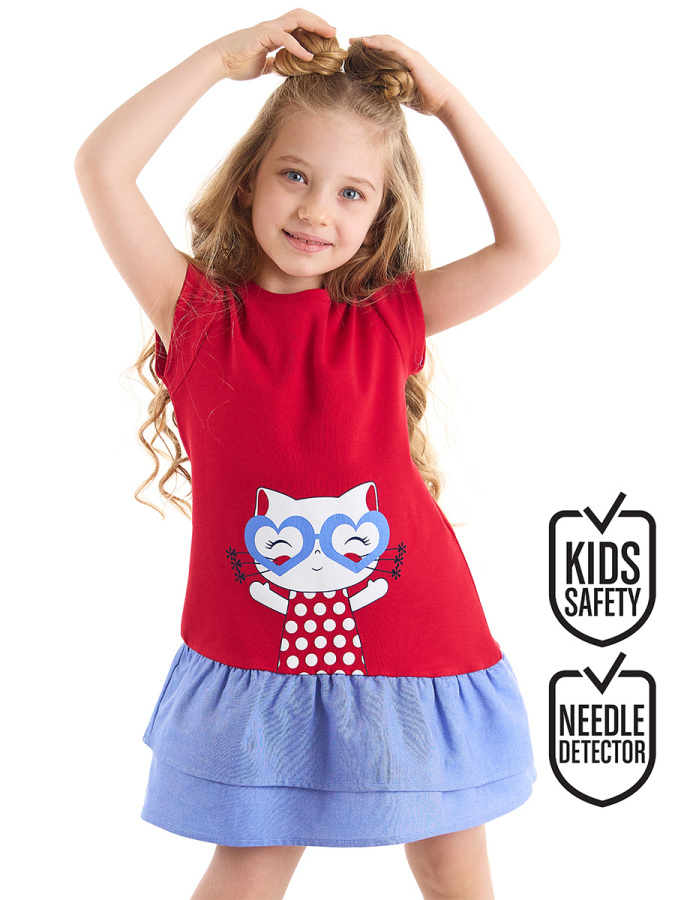 Cat Red Girl Dress - 1