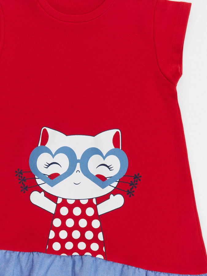 Cat Red Girl Dress - 6
