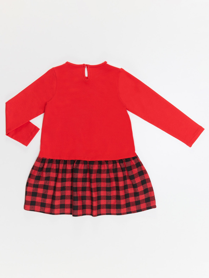 Cat Red&Checked Girl Dress - 4