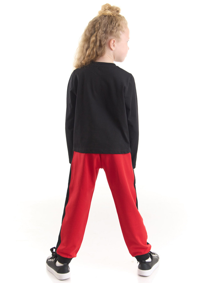 Cat Rock Girl T-shirt&Pants Set - 4
