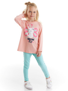 Cat Wings Girl T-shirt&Leggings Set - Denokids