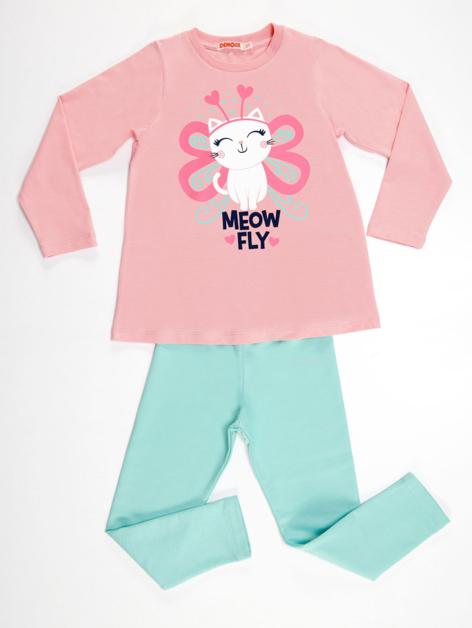 Cat Wings Girl T-shirt&Leggings Set - 3