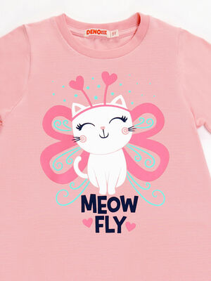 Cat Wings Girl T-shirt&Leggings Set - 5
