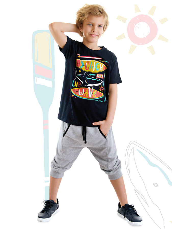 Catch the Wave Boy T-shirt&Capri Pants Set - 1
