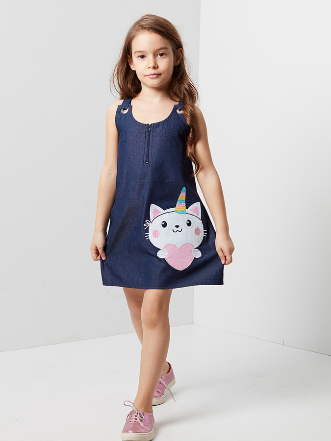 Catcorn Denim Dress - 1