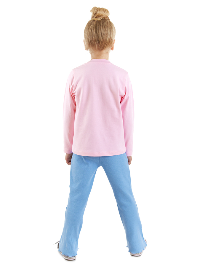 Catcorn Girl T-shirt Rib Flare Leggings Set - 2
