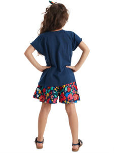 Cat&Flowers Girl Shorts Set - 2