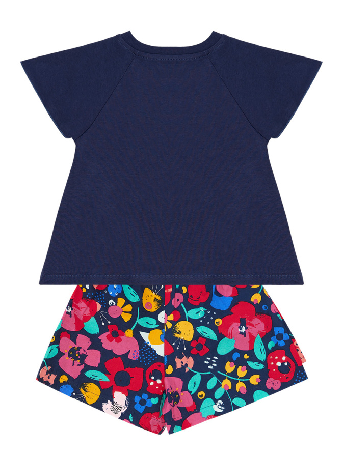 Cat&Flowers Girl Shorts Set - 4