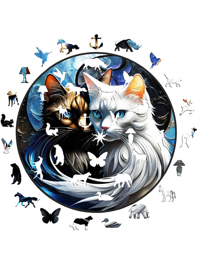 Cats, 50X50 Cm Yapboz - 4