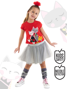 Cats Tulle Girl T-shirt&Tulle Skirt Set - MSHB&G