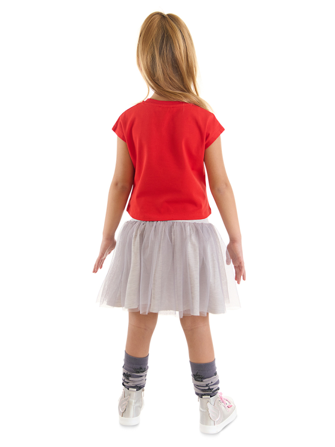 Cats Tulle Girl T-shirt&Tulle Skirt Set - 2