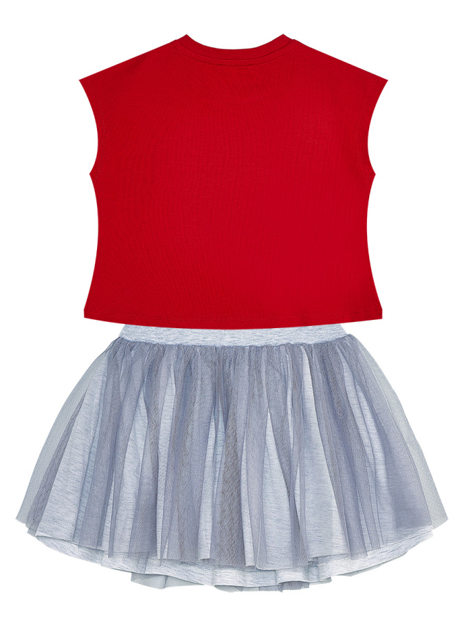 Cats Tulle Girl T-shirt&Tulle Skirt Set - 4