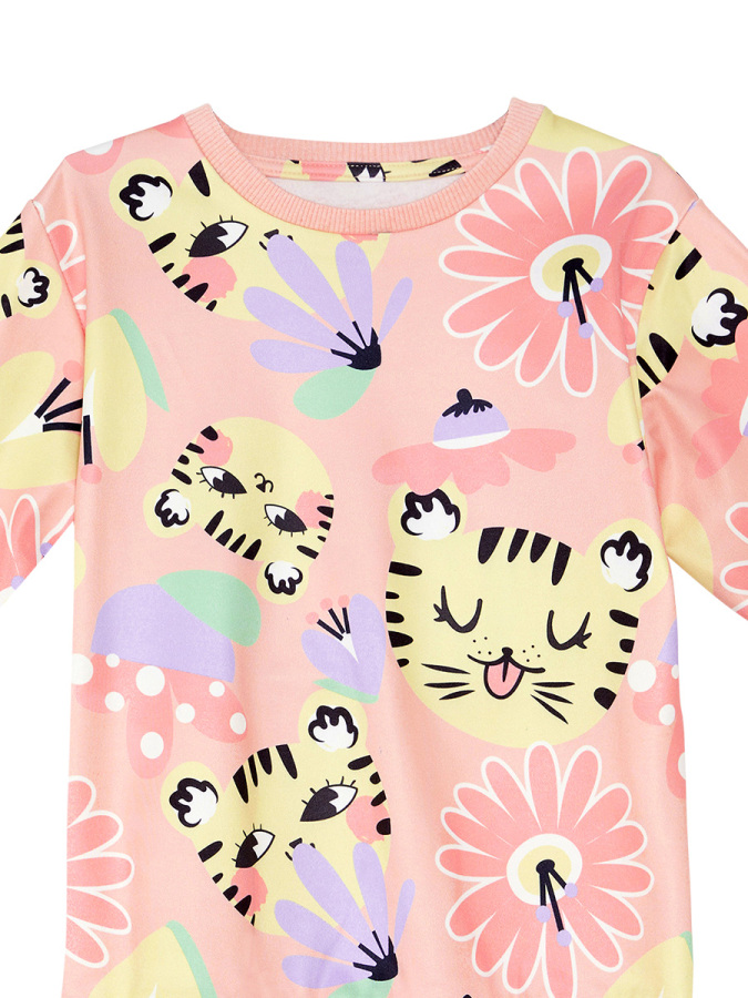 Cats&Flowers Girl Pink Tracksuit - 8