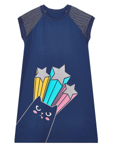 Cat&Stars Girl Navy Blue Dress - 3