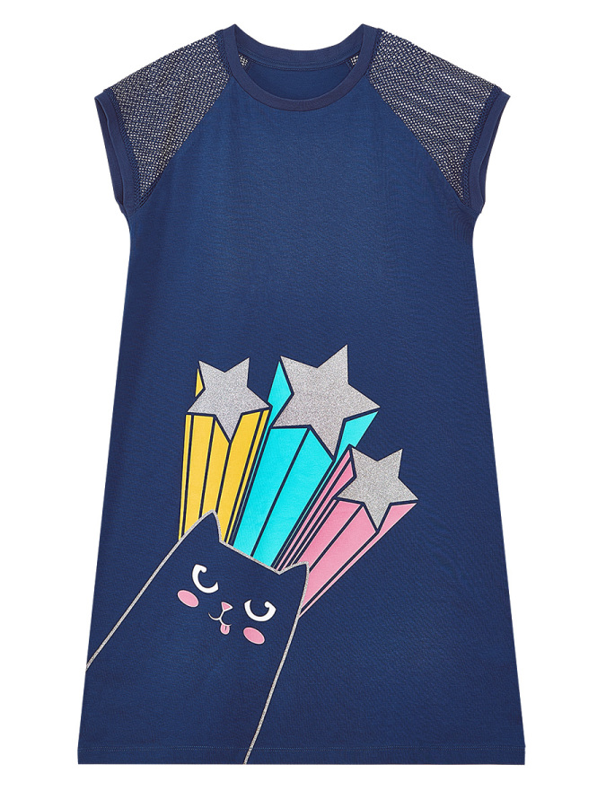 Cat&Stars Girl Navy Blue Dress - 3