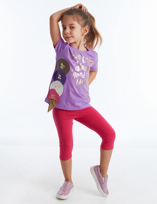 Ice Cream Girl Leggings T-shirt Set - 1