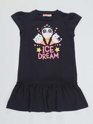 Ice Cream Girl Navy Dress - Thumbnail