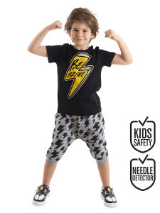 Cesur Ol Erkek Çocuk T-shirt Kapri Şort Takım - MSHB&G
