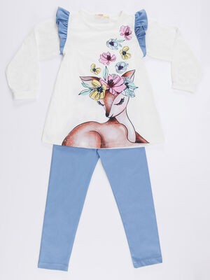 Ceylan Kız Gabardin Dar Pantolon Takım - 3