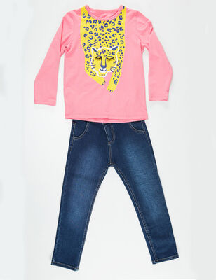 Cheetah Girl Jeans Set