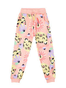 Çiçekli Kedi Kız Çocuk Eşofman Takım - 7