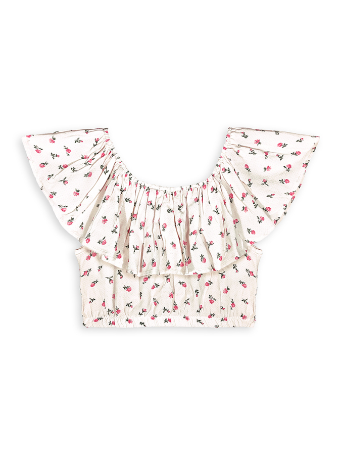 Kız Çocuk Takım Çiçekli Crop Top ve Etek Takım İlkbahar Yaz 5-10 Yaş - 7