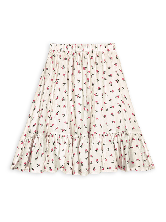 Kız Çocuk Takım Çiçekli Crop Top ve Etek Takım İlkbahar Yaz 5-10 Yaş - 9