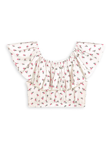 Kız Çocuk Takım Çiçekli Crop Top ve Etek Takım İlkbahar Yaz 5-10 Yaş - 6