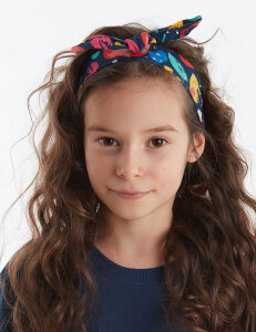 Çiçekli Kız Çocuk Saç Bandı - Denokids