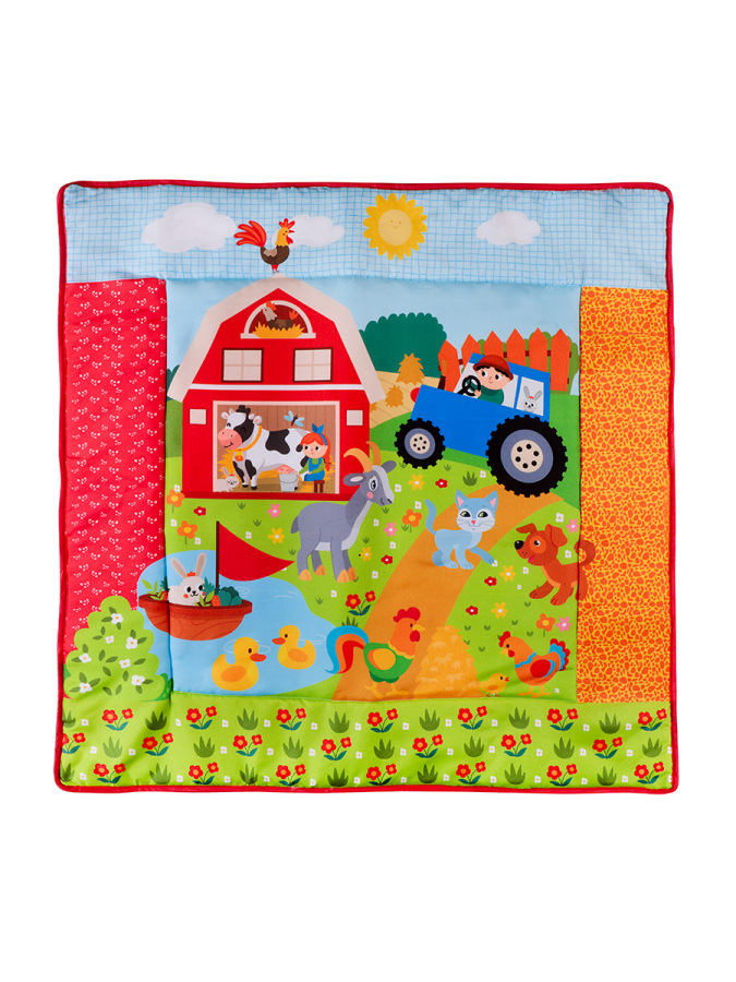 Çiftlik Temalı Bebek Aktivite Halısı Dişlikli Aynalı ve Top Havuzlu - 3