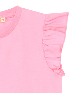 Çilek Kız Çocuk Yazlık Fırfırlı T-shirt Tayt Takım - 2