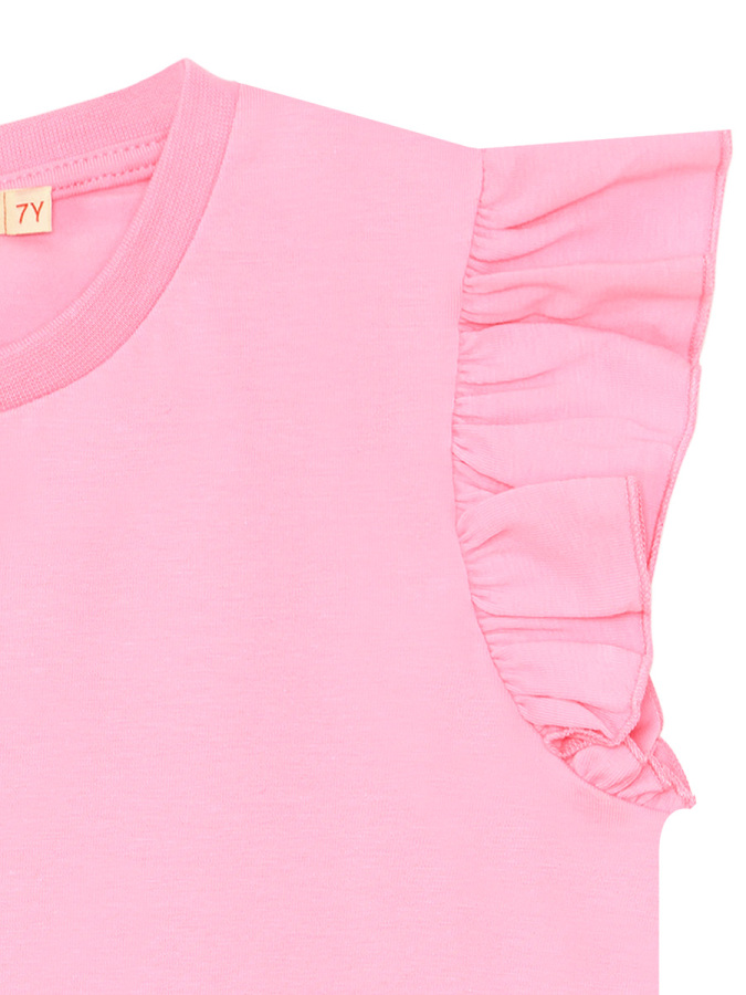 Çilek Kız Çocuk Yazlık Fırfırlı T-shirt Tayt Takım - 2