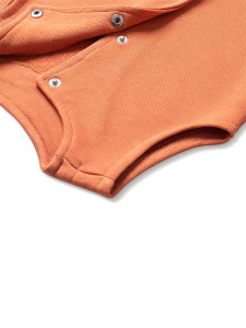 Çıtçıtlı Pamuk Bebek Çocuk Yelek - Kiremit - 3