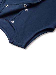 Çıtçıtlı Pamuk Bebek Çocuk Yelek - Lacivert - 2